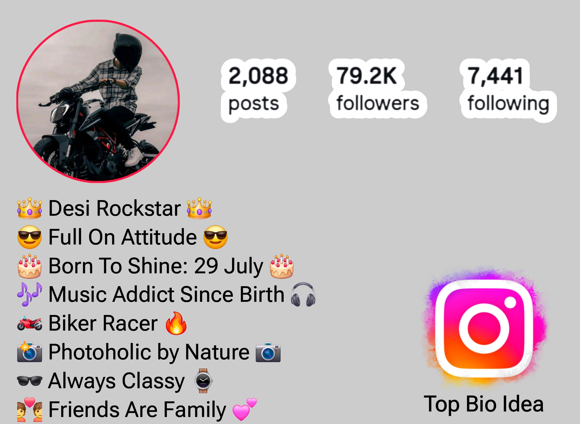 Bike Rider Bio For Instagram
