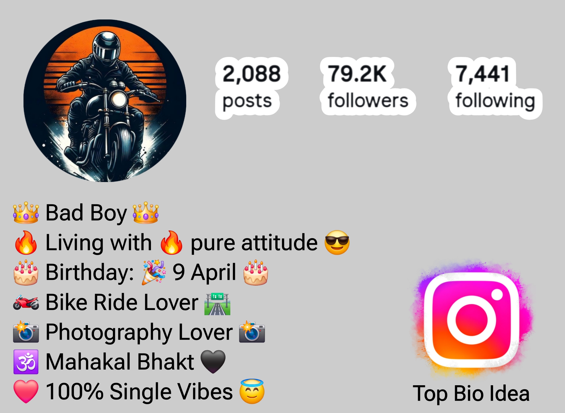 Bike Rider Bio For Instagram