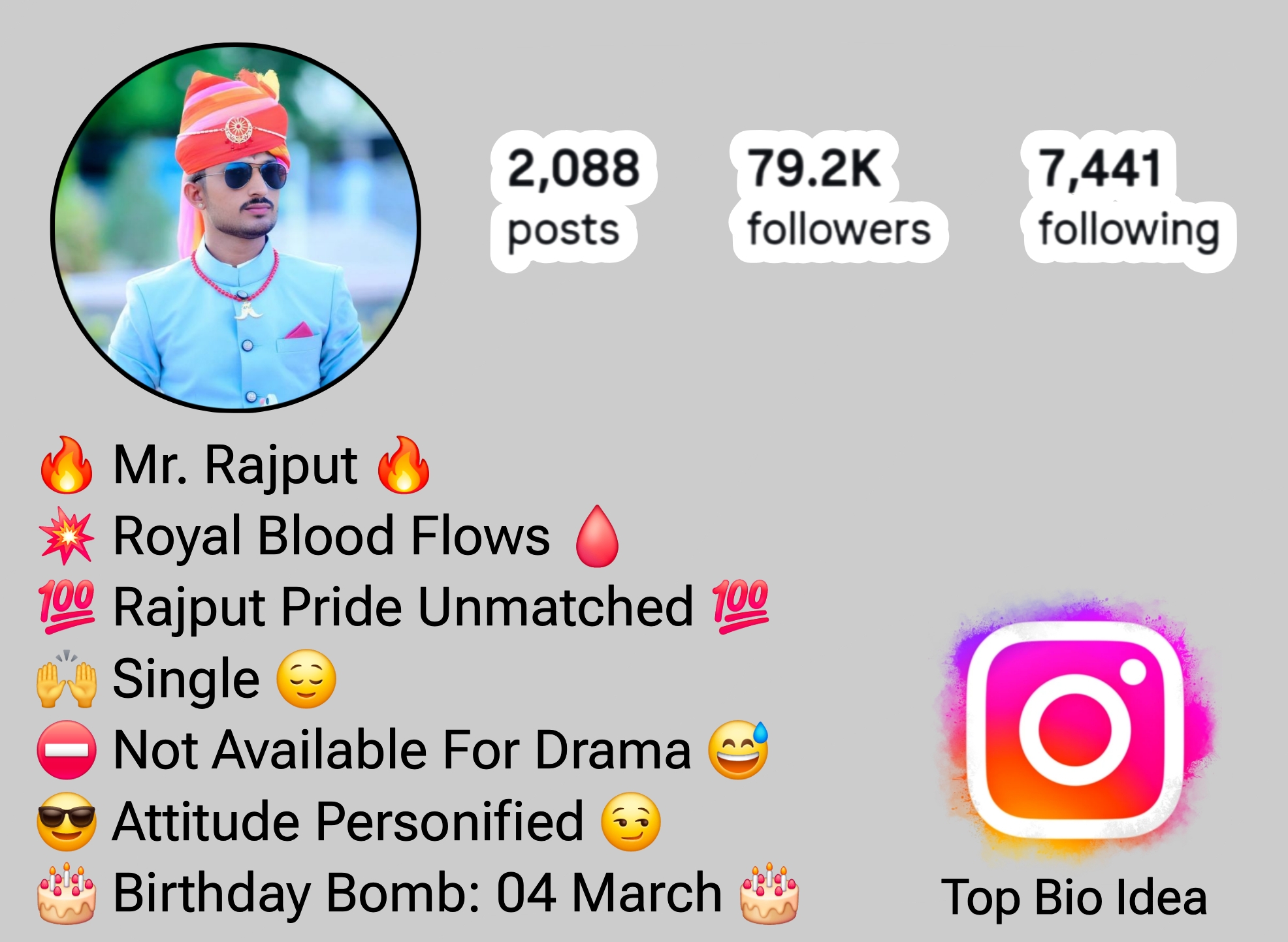 Rajput Bio For Instagram