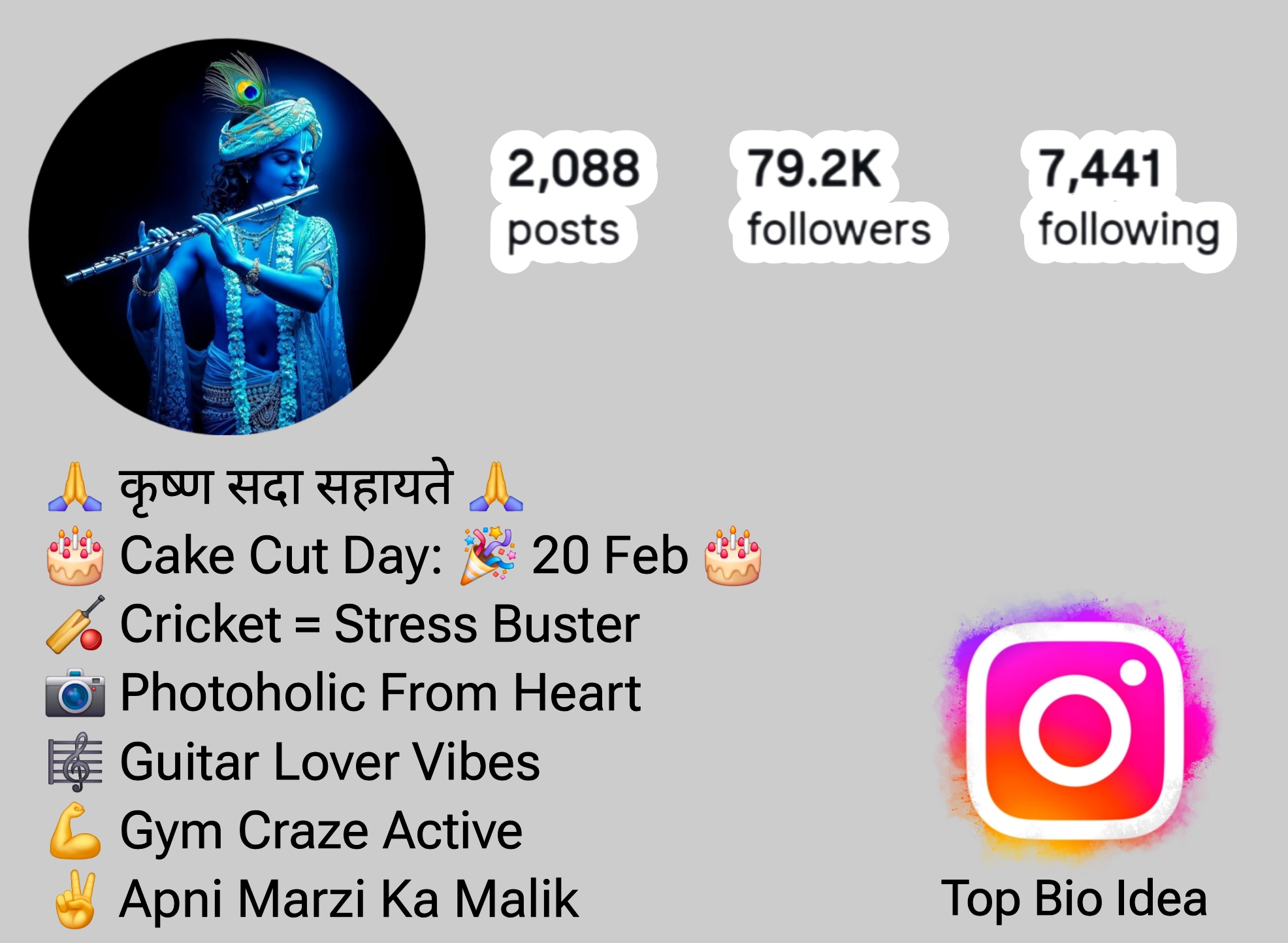 Shree Krishna Bio For Instagram
