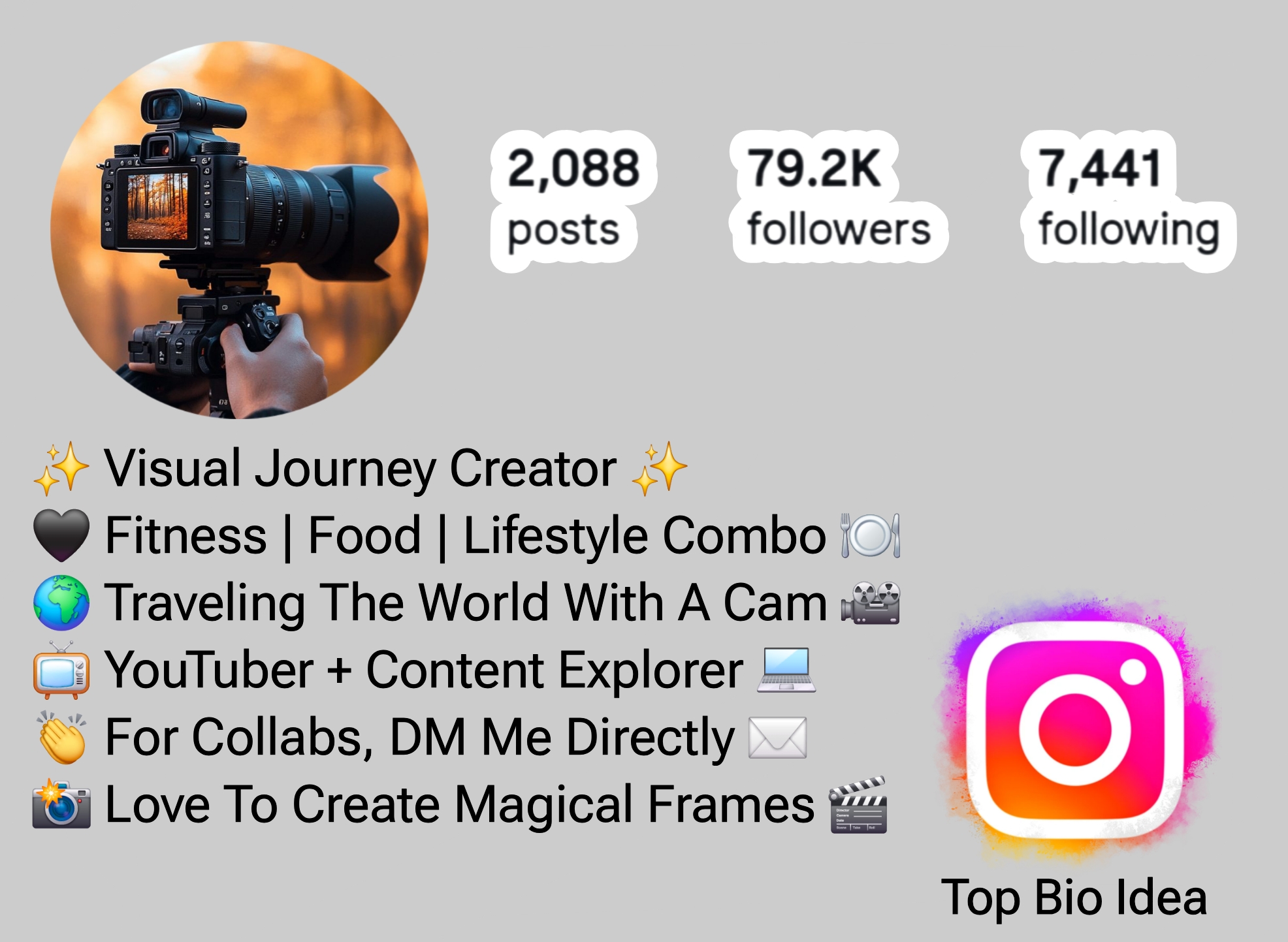 Video Creator Bio For Instagram